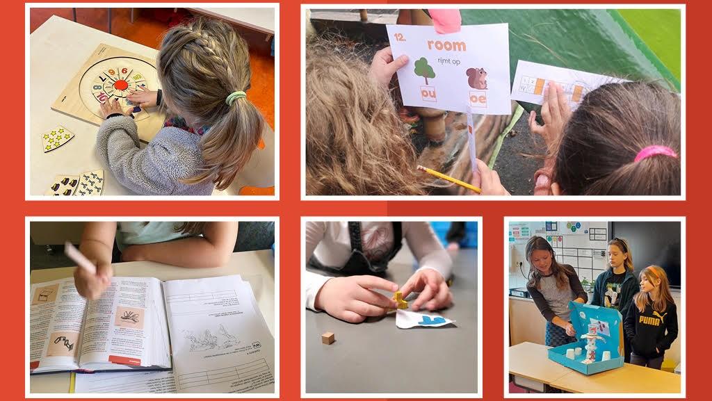 Activiteiten in de klas van Freinetschool Delft, waaronder spelenderwijs leren en samenwerken. Activiteiten in de klas van Freinetschool Delft, waaronder spelenderwijs leren en samenwerken.