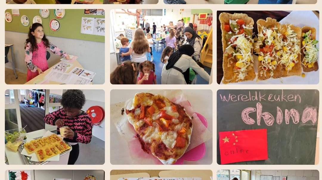 Activiteiten in de klas van Openbare Basisschool De Piramide in Edam, met een focus op wereldkeuken en samenwerking. Activiteiten in de klas van Openbare Basisschool De Piramide in Edam, met een focus op wereldkeuken en samenwerking.