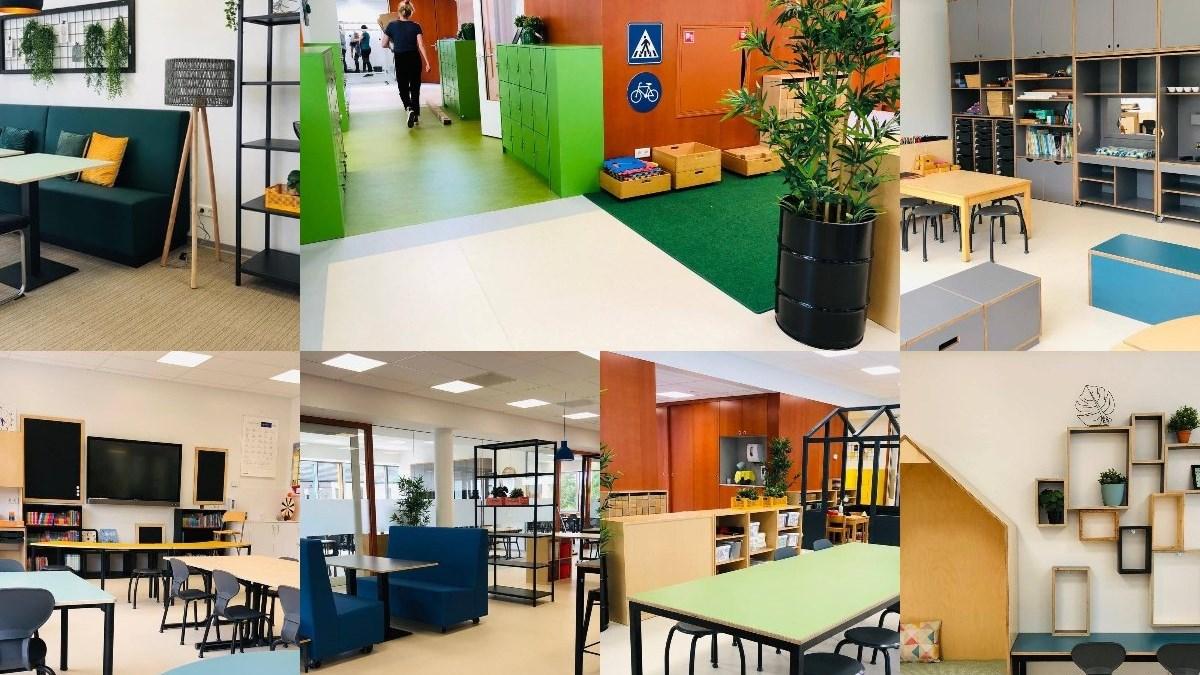 Afbeelding van het interieur en de leeromgeving van Basisschool De Regenboog in De Bilt. Afbeelding van het interieur en de leeromgeving van Basisschool De Regenboog in De Bilt.