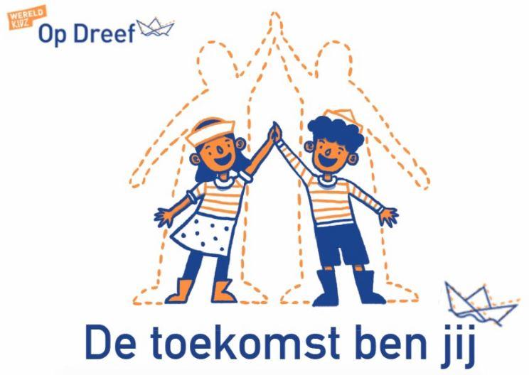 Afbeelding van kinderen die samenhanden vasthouden met de tekst "De toekomst ben jij," van WereldKidz Op Dreef in Zeist. Afbeelding van kinderen die samenhanden vasthouden met de tekst "De toekomst ben jij," van WereldKidz Op Dreef in Zeist.