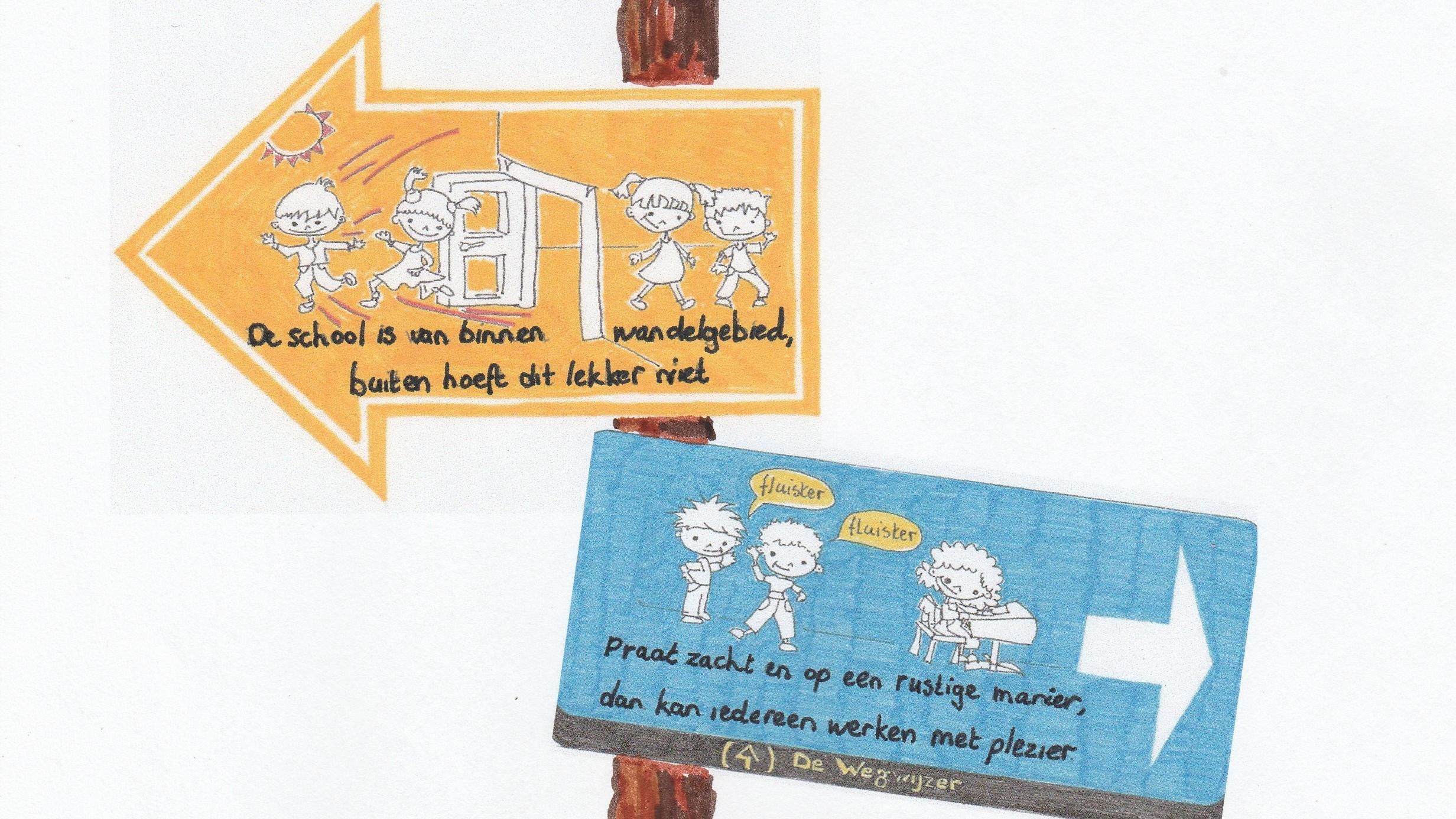 Afbeelding van schoolregels en communicatie op basisschool De Wegwijzer in Sint-Michielsgestel. Afbeelding van schoolregels en communicatie op basisschool De Wegwijzer in Sint-Michielsgestel.