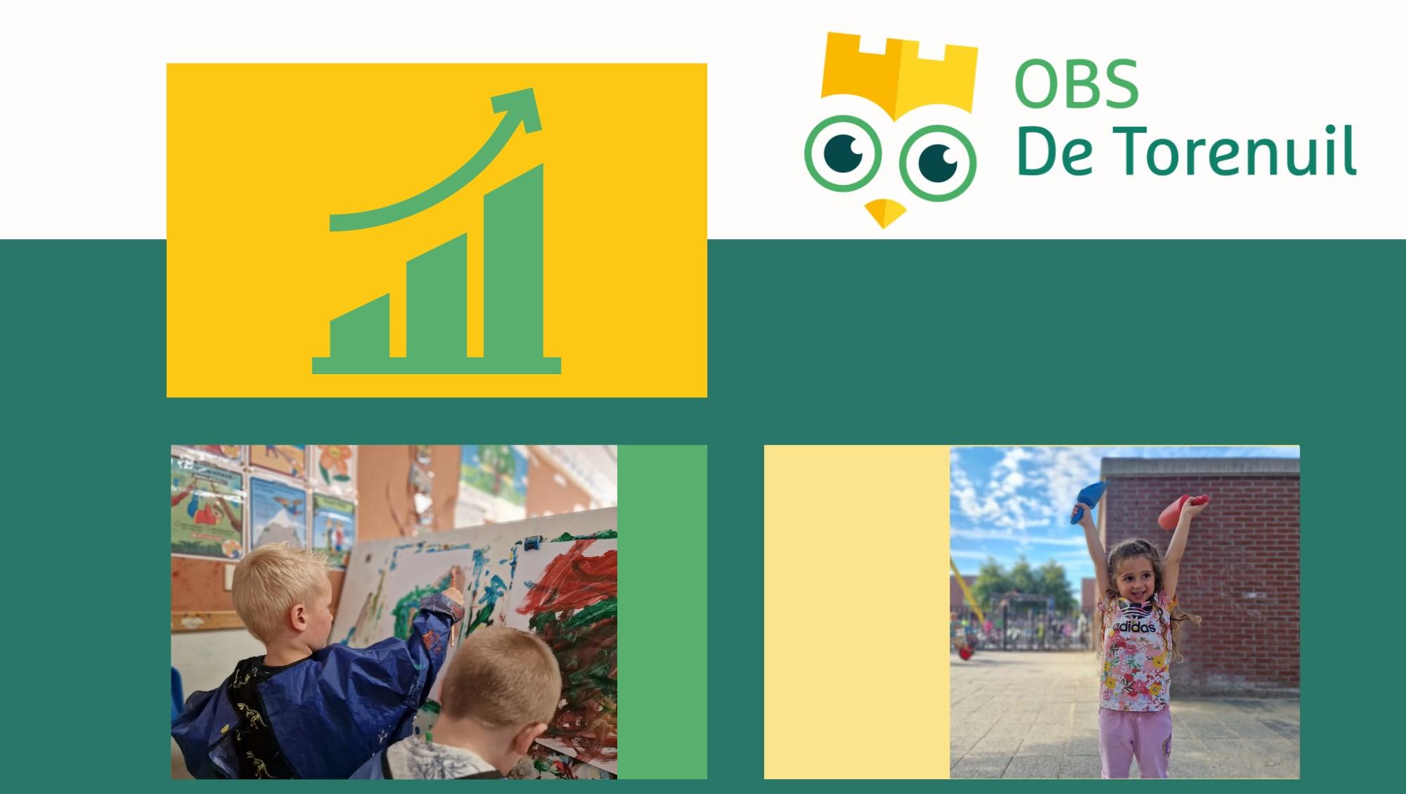 Basisschool De Torenuil in IJsselstein toont leerlingen die creatief aan het schilderen zijn en plezier hebben op het schoolplein. Basisschool De Torenuil in IJsselstein toont leerlingen die creatief aan het schilderen zijn en plezier hebben op het schoolplein.