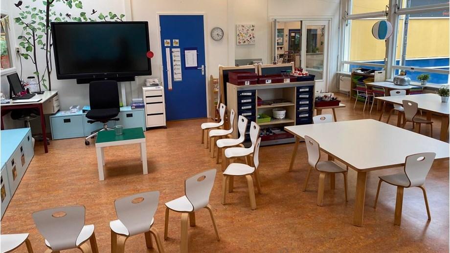 Dit is een klaslokaal van de Plaswijckschool in Gouda.