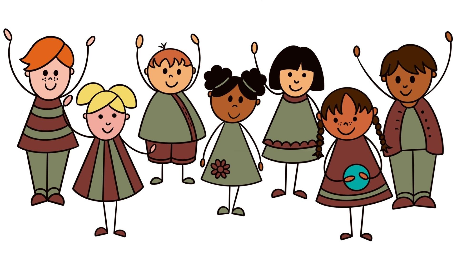 Illustratie van blije kinderen die spelen op het schoolplein van Rooms Katholieke Basisschool De Ommelander in Arnhem. Illustratie van blije kinderen die spelen op het schoolplein van Rooms Katholieke Basisschool De Ommelander in Arnhem.