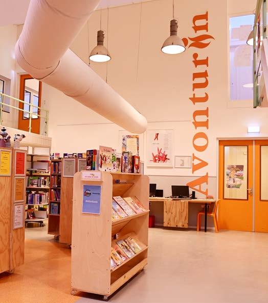 Interieur van de leer- en bibliotheekruimte van de Christelijke Basisschool Avonturijn in Hilversum. Interieur van de leer- en bibliotheekruimte van de Christelijke Basisschool Avonturijn in Hilversum.
