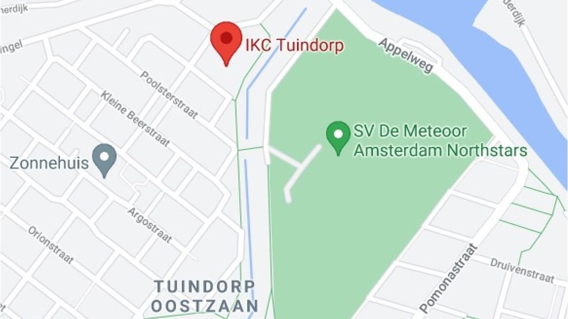Kaart met de locatie van IKC Tuindorp in Amsterdam. Kaart met de locatie van IKC Tuindorp in Amsterdam.