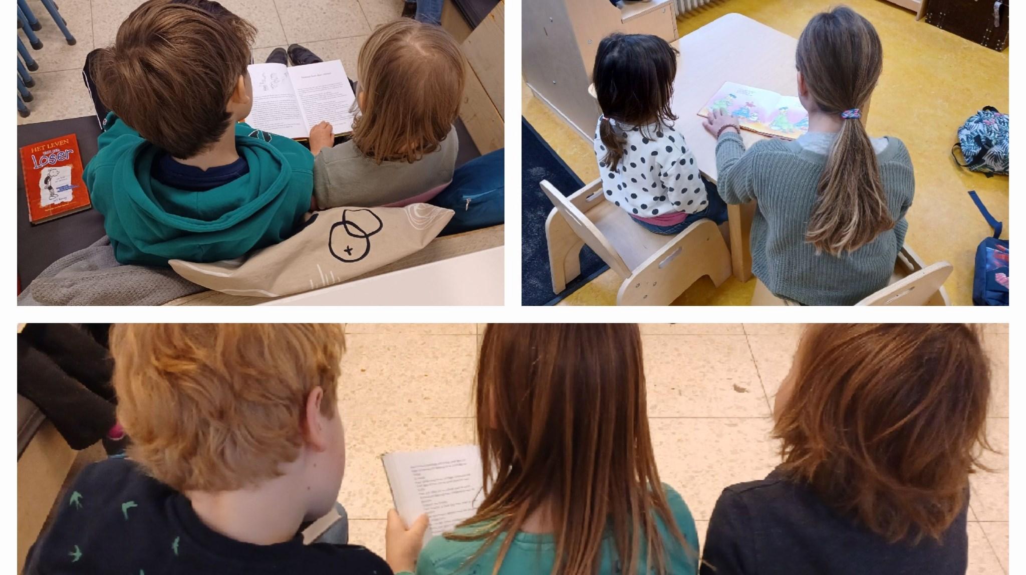 Kinderen lezen samen in Basisschool WereldKidz Meent in Maarn. Kinderen lezen samen in Basisschool WereldKidz Meent in Maarn.
