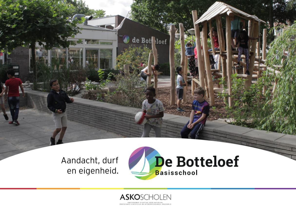Kinderen spelen op het schoolplein van Basisschool De Botteloef in Amsterdam. Kinderen spelen op het schoolplein van Basisschool De Botteloef in Amsterdam.