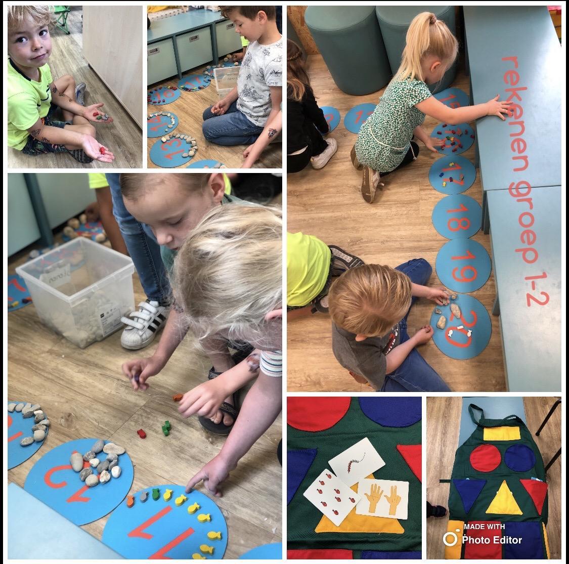 Kinderen van Basisschool de Holm in Leusden leren rekenen met speelmaterialen in groep 1-2. Kinderen van Basisschool de Holm in Leusden leren rekenen met speelmaterialen in groep 1-2.
