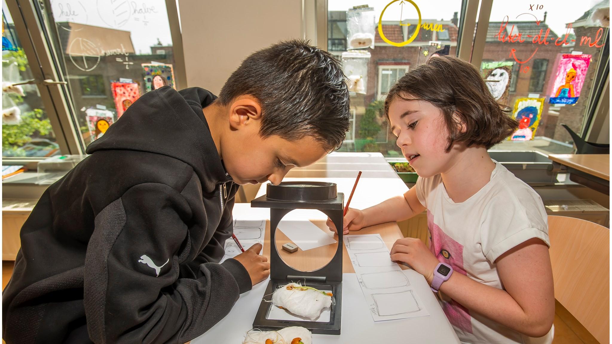 Kinderen van Kbs St. Joseph in Breda werken samen aan een creatief project in de klas. Kinderen van Kbs St. Joseph in Breda werken samen aan een creatief project in de klas.
