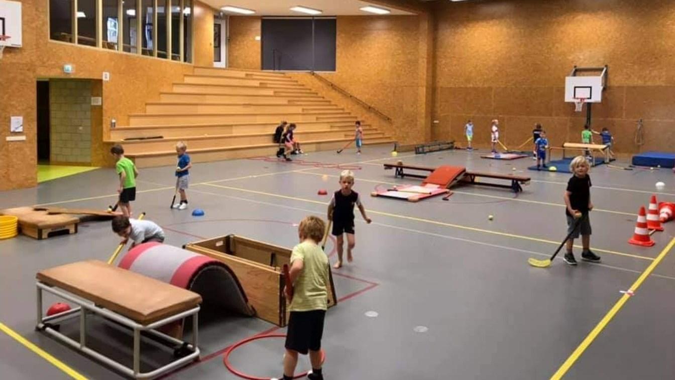 Kinderen zijn actief bezig met verschillende sportactiviteiten in de gymzaal van Basisschool De Grote Lier in Molenhoek. Kinderen zijn actief bezig met verschillende sportactiviteiten in de gymzaal van Basisschool De Grote Lier in Molenhoek.