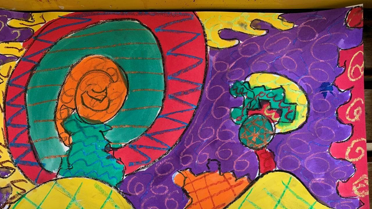Kleurrijke tekening gemaakt door leerlingen van School voor Speciaal Basisonderwijs Toermalijn in Zaltbommel. Kleurrijke tekening gemaakt door leerlingen van School voor Speciaal Basisonderwijs Toermalijn in Zaltbommel.