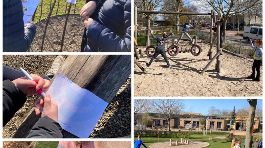 Leerlingen van De Bolderik in Heeswijk-Dinther spelen en leren op het schoolplein. Leerlingen van De Bolderik in Heeswijk-Dinther spelen en leren op het schoolplein.