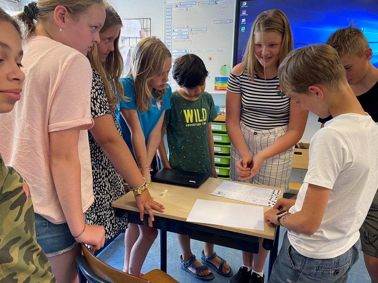 Leerlingen van de Prins Willem Alexanderschool in Ophemert werken samen aan een project in de klas. Leerlingen van de Prins Willem Alexanderschool in Ophemert werken samen aan een project in de klas.