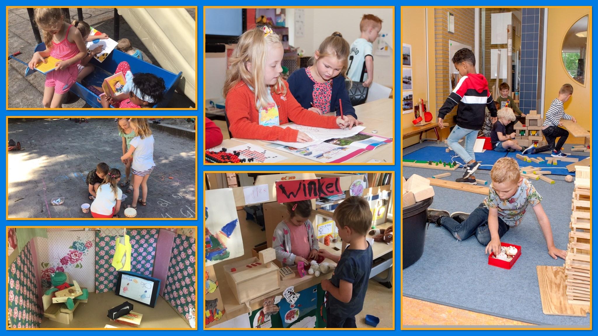 Leerlingen van WereldKidz Meander in Leersum zijn actief bezig met verschillende creatieve en educatieve activiteiten op het schoolplein en in de klas. Leerlingen van WereldKidz Meander in Leersum zijn actief bezig met verschillende creatieve en educatieve activiteiten op het schoolplein en in de klas.