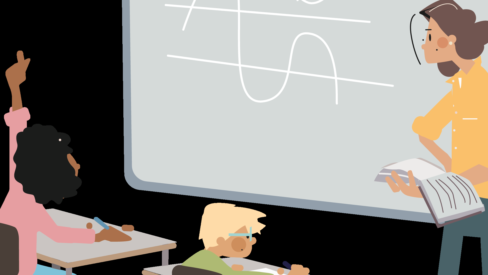 Lwj van Hasseltschool in Hilversum, waar een lerares een uitleg geeft aan leerlingen in de klas. Lwj van Hasseltschool in Hilversum, waar een lerares een uitleg geeft aan leerlingen in de klas.