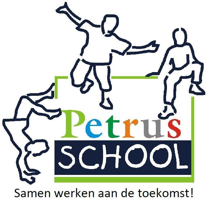 Petrusschool in Hengevelde met de slogan "Samen werken aan de toekomst!" afgebeeld met spelende kinderen. Petrusschool in Hengevelde met de slogan "Samen werken aan de toekomst!" afgebeeld met spelende kinderen.