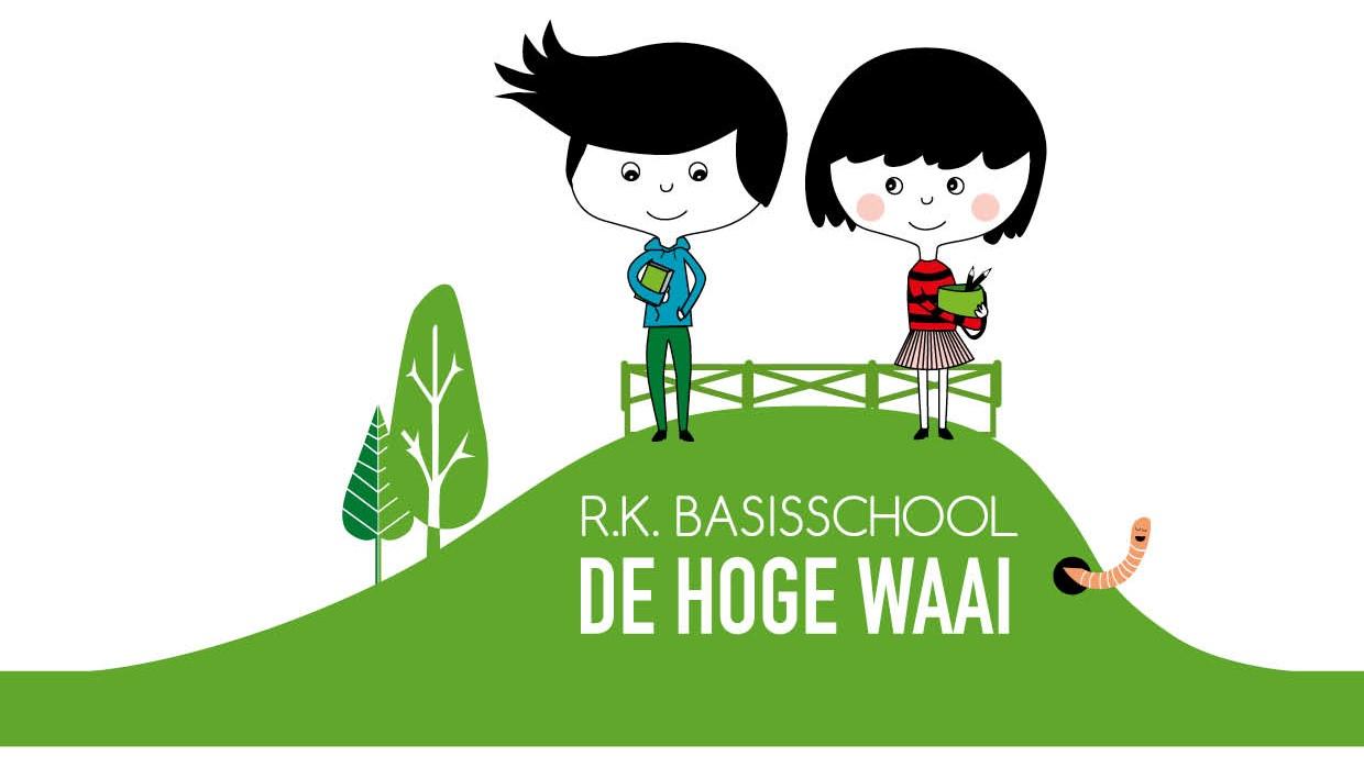 R.K. Basisschool De Hoge Waai in Raamsdonk met speelse kinderen op een kleurrijke achtergrond. R.K. Basisschool De Hoge Waai in Raamsdonk met speelse kinderen op een kleurrijke achtergrond.