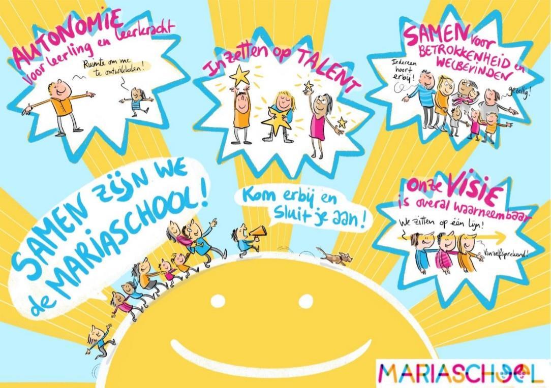 Samen zijn we Mariaschool, een school in Someren die inzet op autonomie, talent en betrokkenheid. Samen zijn we Mariaschool, een school in Someren die inzet op autonomie, talent en betrokkenheid.