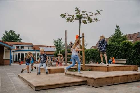 Schoolplein van CBS De Tarissing in Oudehaske, waar kinderen spelen en leren. Schoolplein van CBS De Tarissing in Oudehaske, waar kinderen spelen en leren.