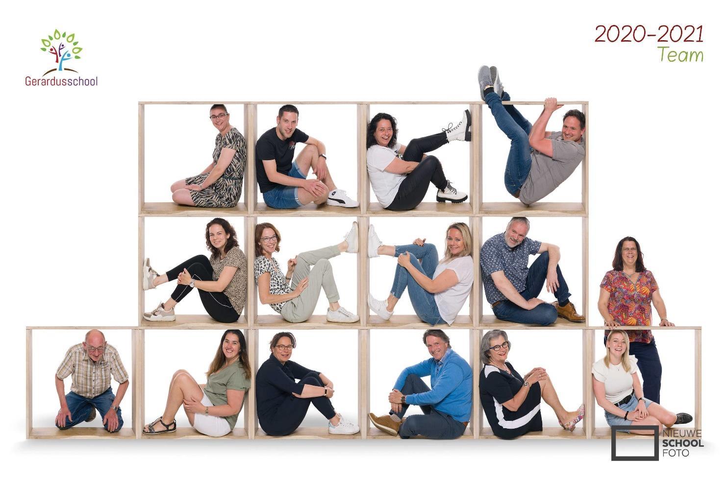 Teamfoto van het onderwijzend personeel van de Gerardusschool in Deurne voor het jaar 2020-2021. Teamfoto van het onderwijzend personeel van de Gerardusschool in Deurne voor het jaar 2020-2021.