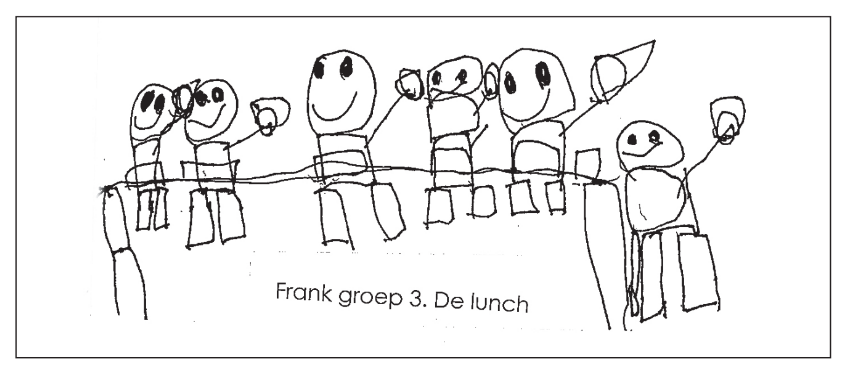 Tekeningen van leerlingen van Openbare Basisschool Sterrendonk in Oosterhout tijdens de lunch. Tekeningen van leerlingen van Openbare Basisschool Sterrendonk in Oosterhout tijdens de lunch.