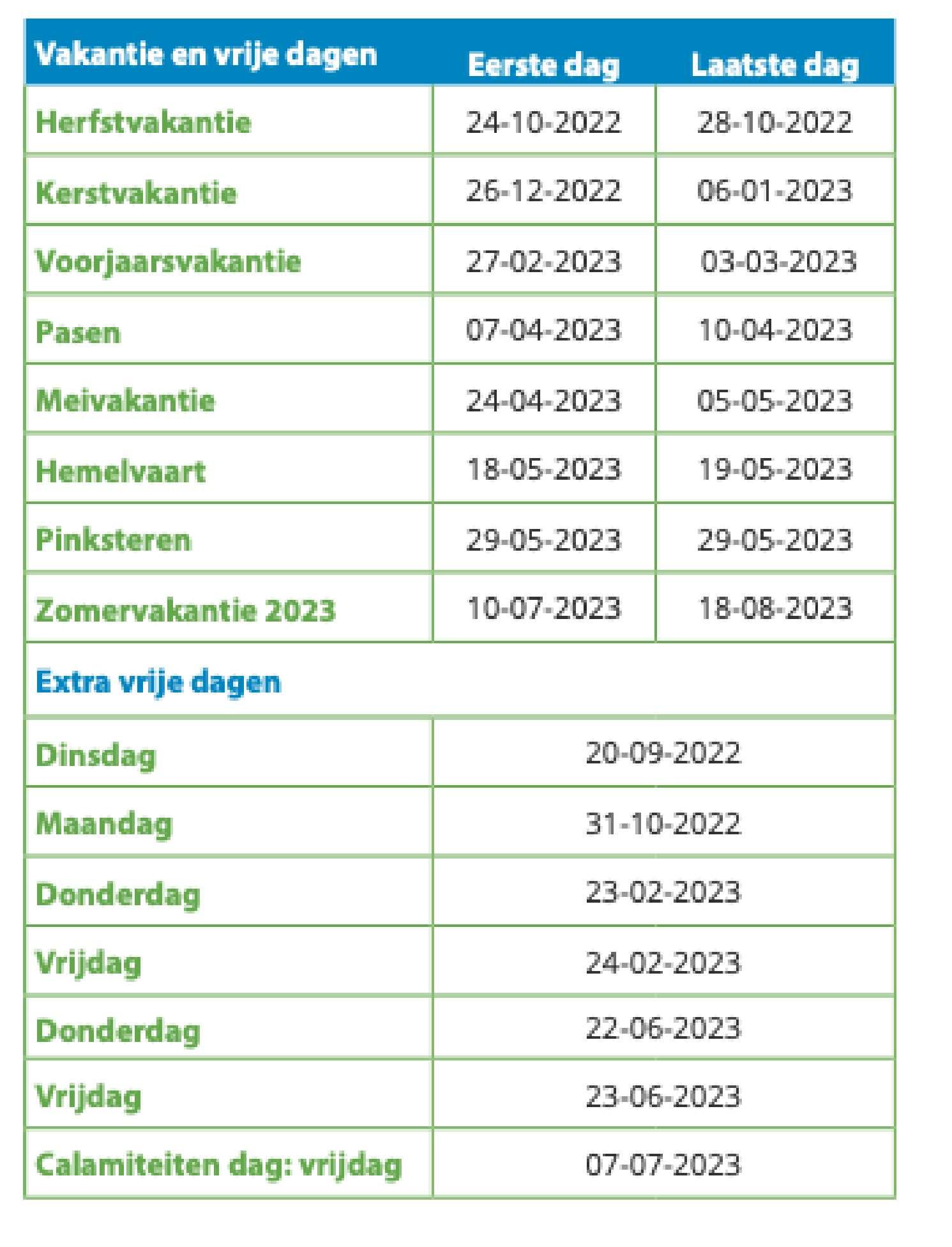 Vakantiedagen en vrije dagen voor Basisschool de Vonder in Ven-Zelderheide. Vakantiedagen en vrije dagen voor Basisschool de Vonder in Ven-Zelderheide.